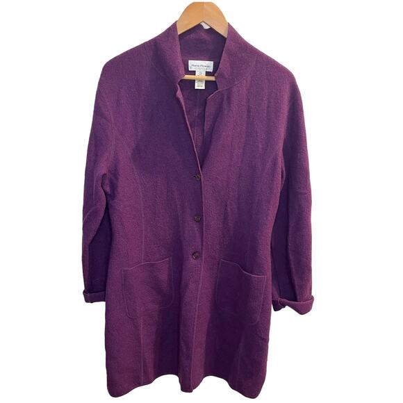 Rena Rowan 100% Wool Button Jacket Size M - Picture 1 of 5